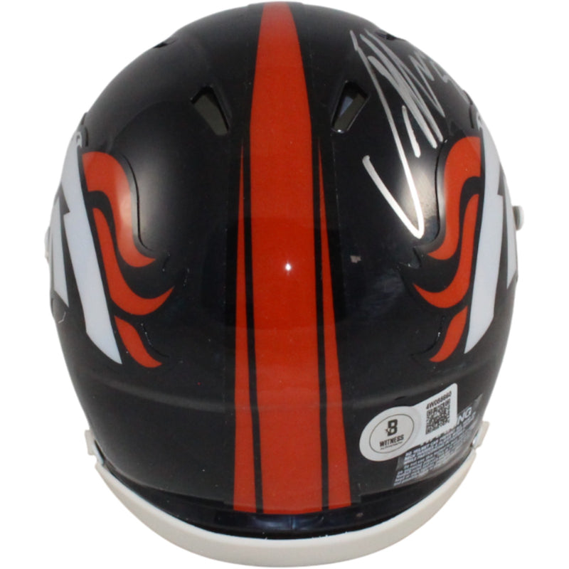 Von Miller Denver Broncos Throwback Mini Helmet Beckett Witnessed