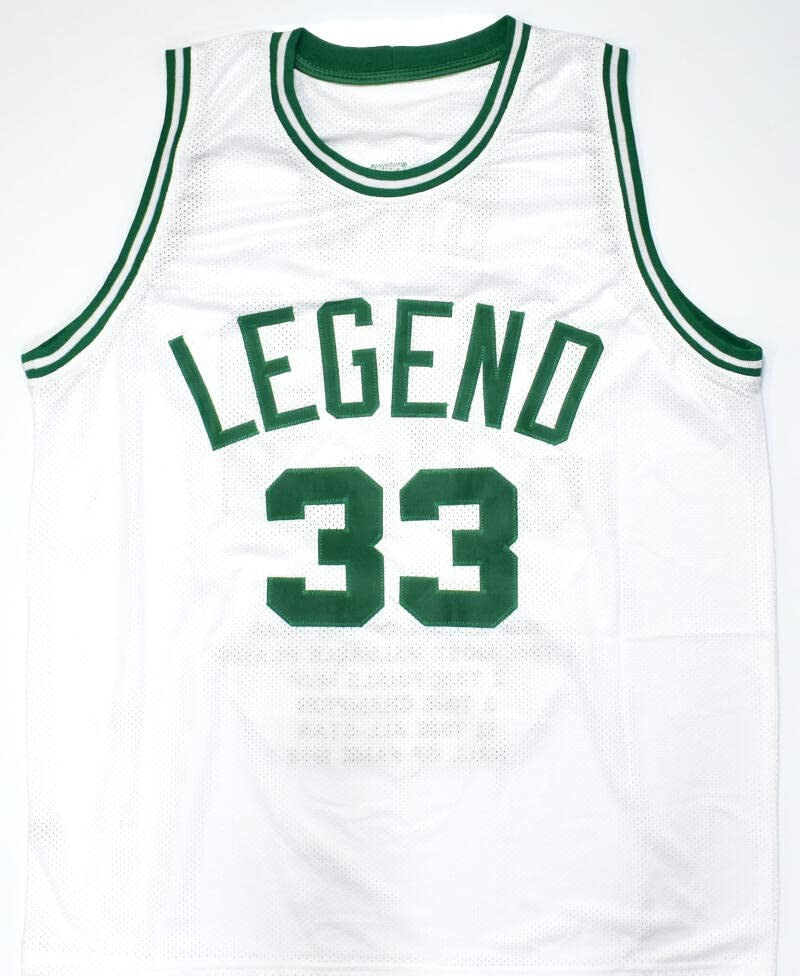 Larry Bird Autographed White Custom STAT Jersey