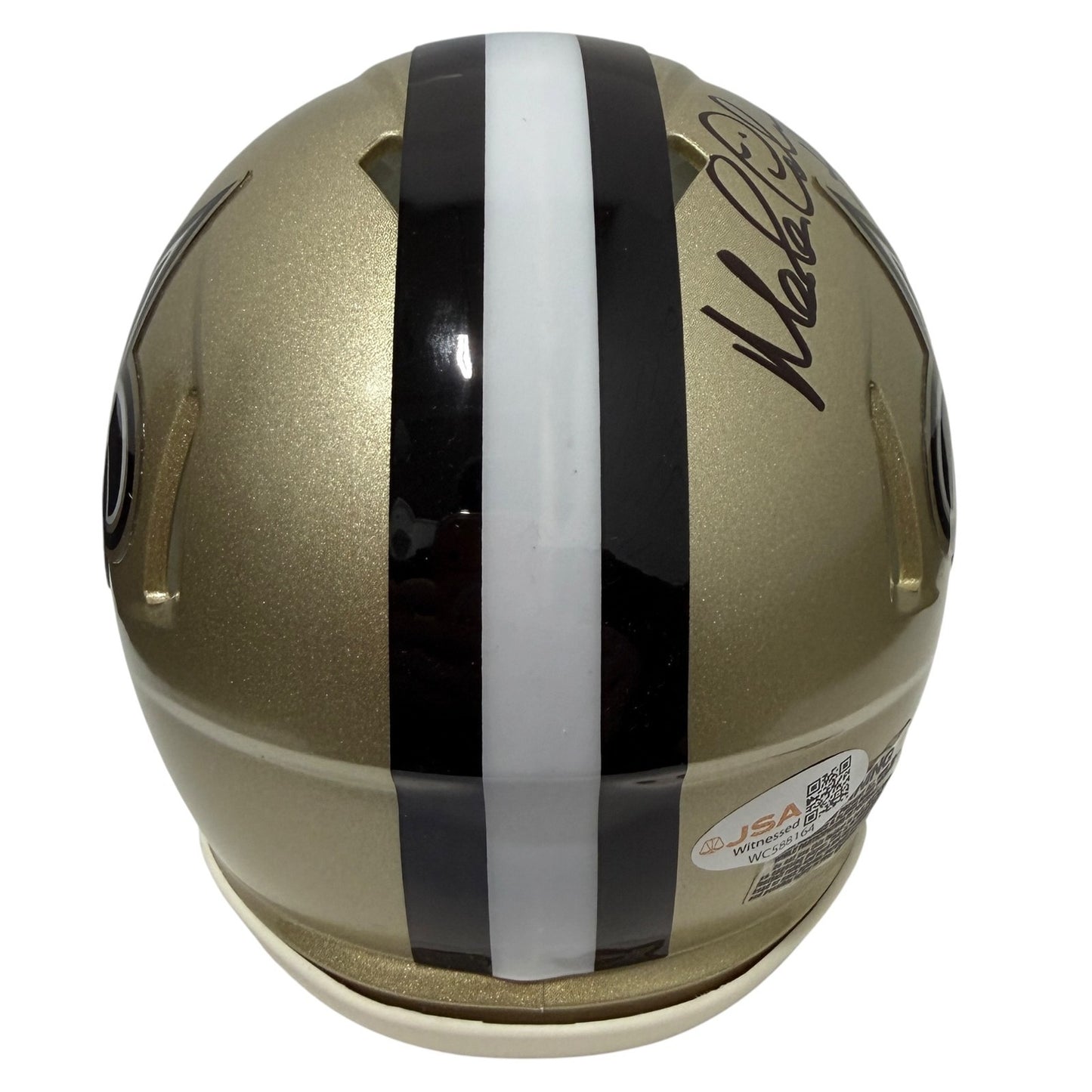 Morten Andersen Signed New Orleans Saints Speed Mini Helmet (HOF '17)