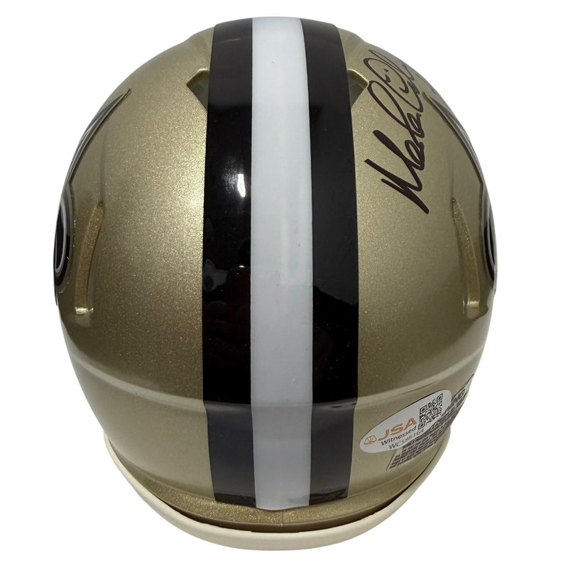 Morten Andersen Signed New Orleans Saints Speed Mini Helmet (HOF '17)