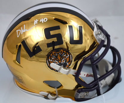 Devin White Autographed LSU Tigers Chrome Speed Mini Helmet