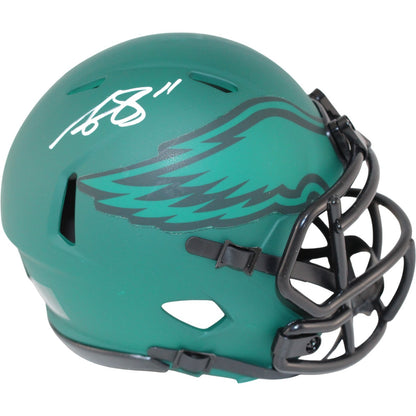 AJ Brown Philadelphia Eagles Autographed Rave Mini Helmet