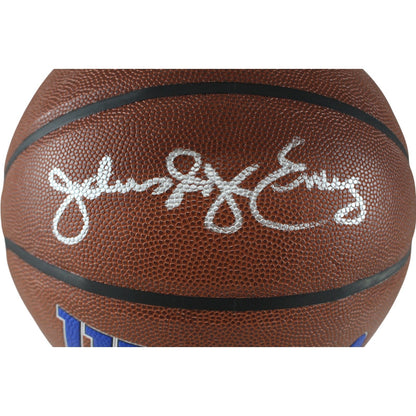 Julius Erving Philadelphia 76ers Autographed Logo Basketball (Beckett)
