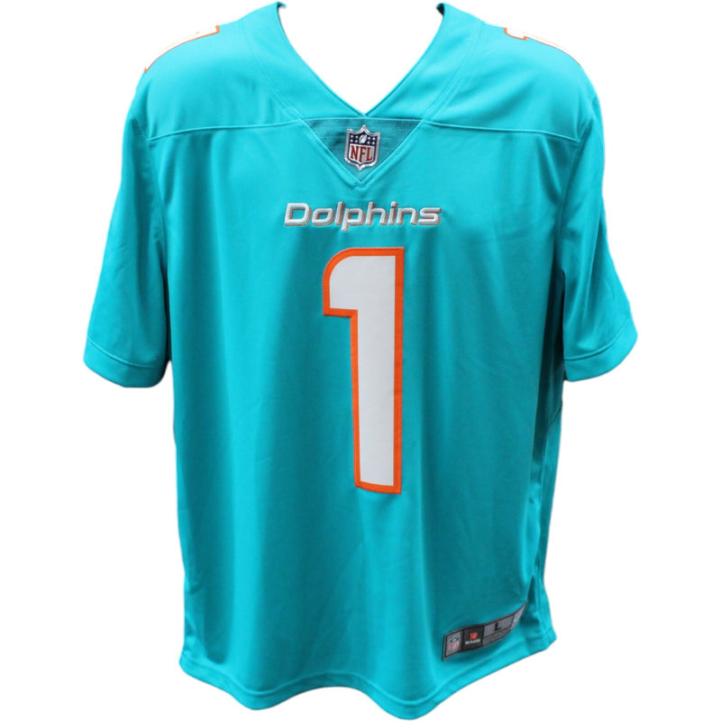 Tua Tagovailoa Signed Miami Dolphins Nike Vapor Teal Jersey