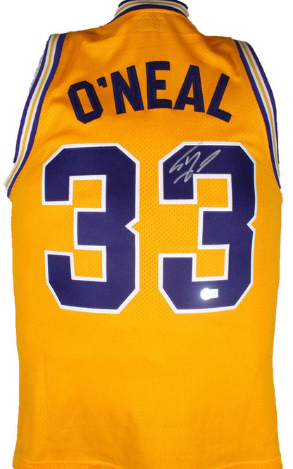 Shaquille O'Neal Autographed LSU Tigers Gold Retro Brand Jersey