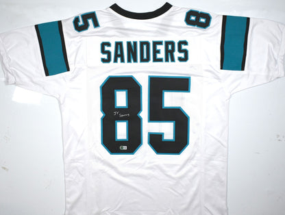 Ja'Tavion Sanders Signed White Custom Football Jersey
