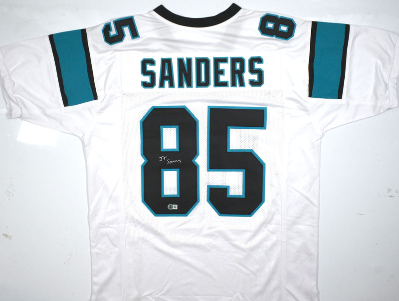Ja'Tavion Sanders Signed White Custom Football Jersey