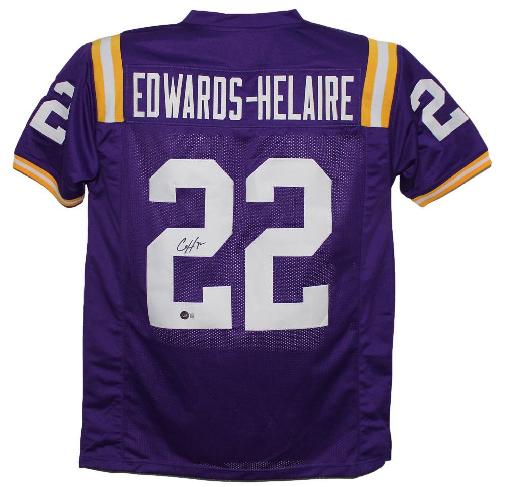 Clyde Edwards-Helaire Signed LSU Tigers Custom College Jersey BAS
