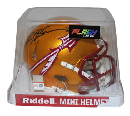 Deion Sanders Florida State Seminoles Signed Flash Speed Mini Helmet