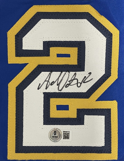 Brett Hull & Adam Oates Dual Signed St. Louis Blues Custom Jersey Beckett