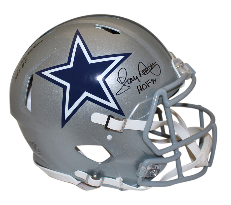 Roger Staubach & Tony Dorsett Signed Dallas Cowboys Authentic Speed Helmet