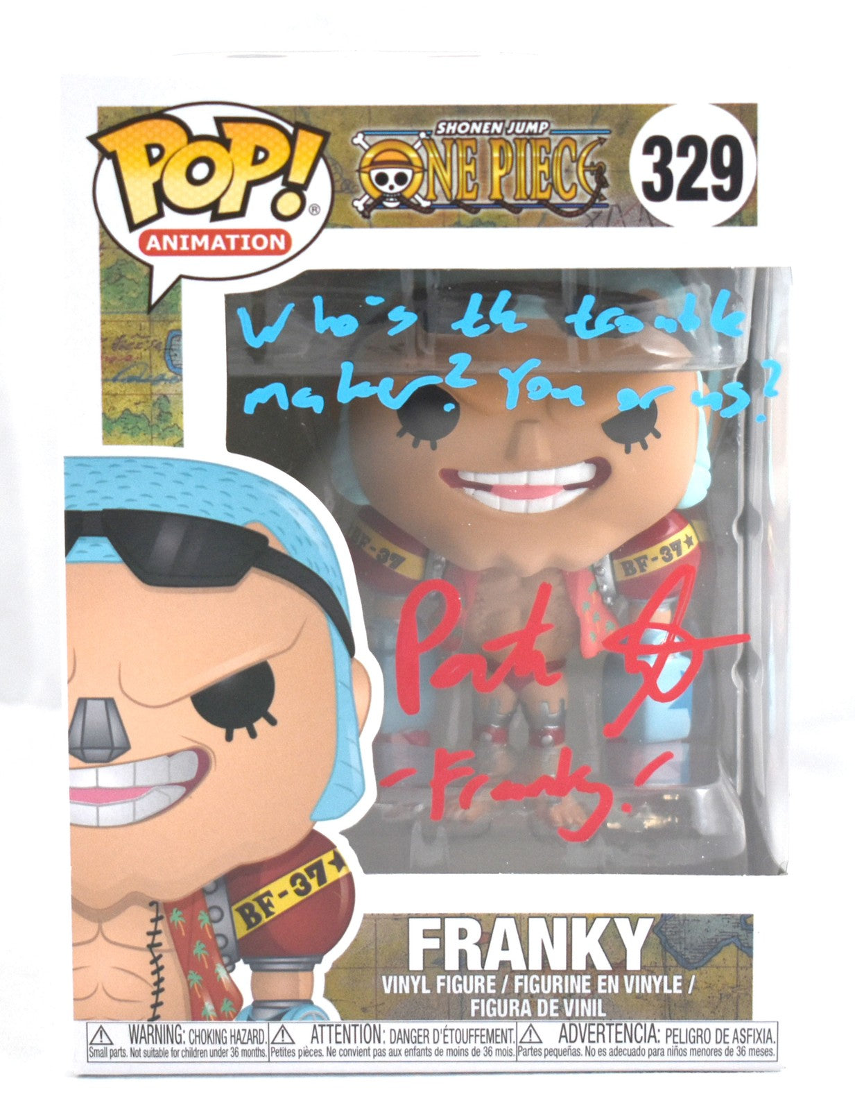 Patrick Seitz Signed One Piece Franky Funko Pop #329