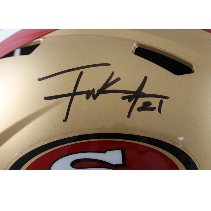 Frank Gore Autographed San Francisco 49ers Full Size Replica Helmet (BAS)