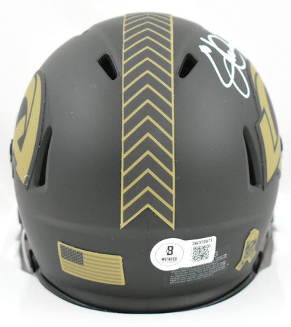Eric Dickerson Signed Los Angeles Rams 2025 Salute to Service Mini Helmet