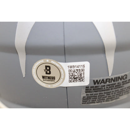 Ja'Marr Chase Autographed Cincinnati Bengals Slate Mini Helmet Beckett