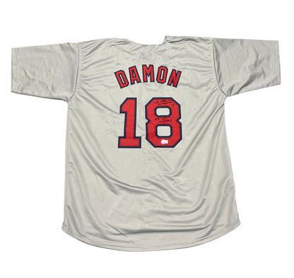 Johnny Damon Signed Boston Red Sox Custom Jersey (04 WS Champs)