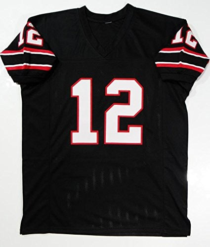 Jim Kelly Autographed Custom Black Football Jersey