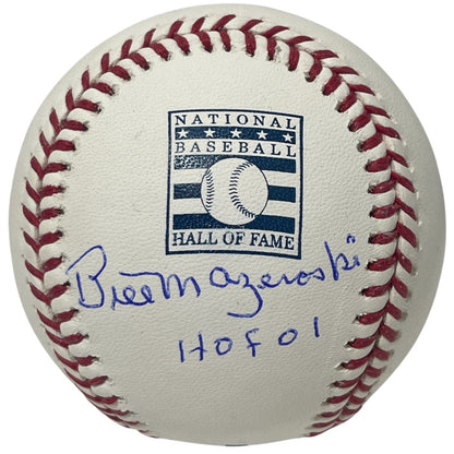 Bill Mazeroski Signed Hall of Fame Logo MLB Baseball Beckett COA