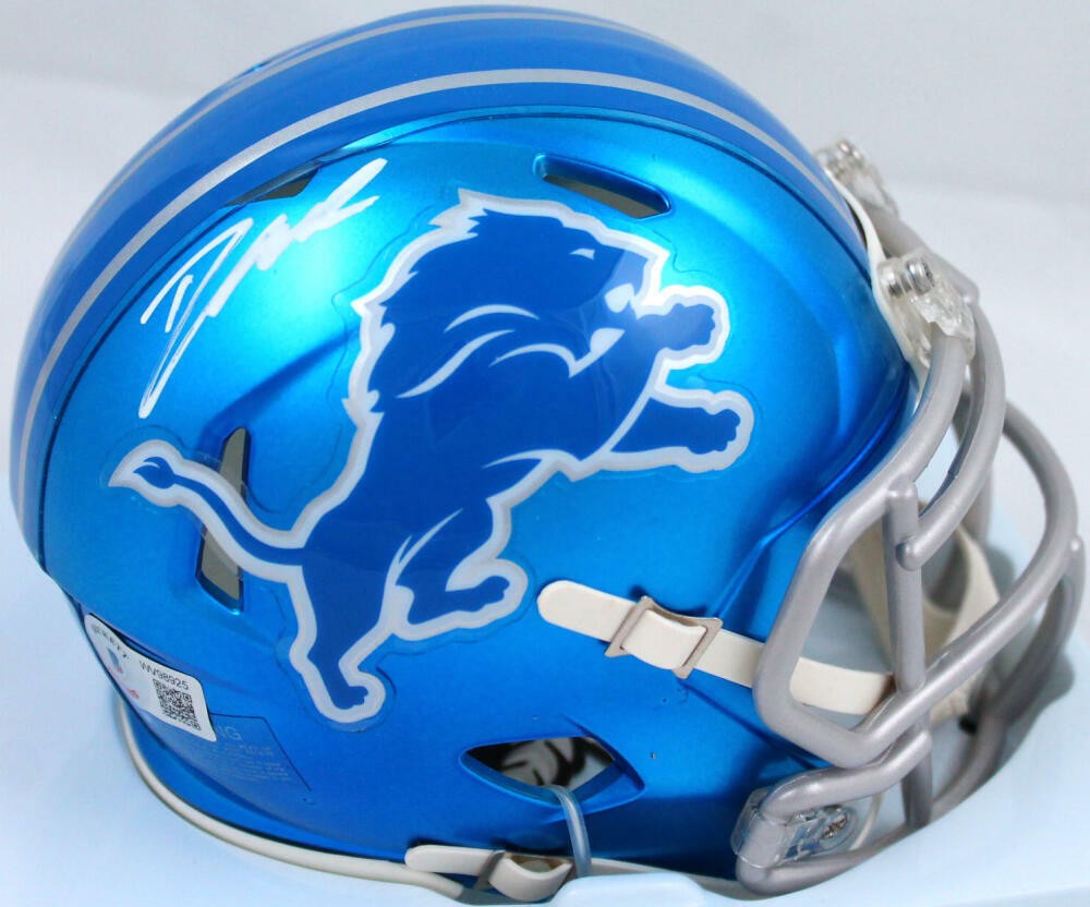 D'Andre Swift Signed Detroit Lions Flash Speed Mini Helmet