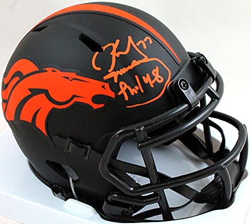 Karl Mecklenburg Signed Denver Broncos Eclipse Speed Mini Helmet