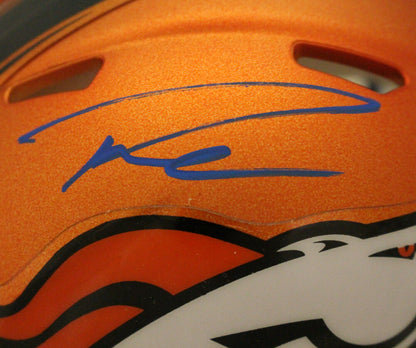 Russell Wilson Denver Broncos Blaze Speed Mini Helmet Autographed