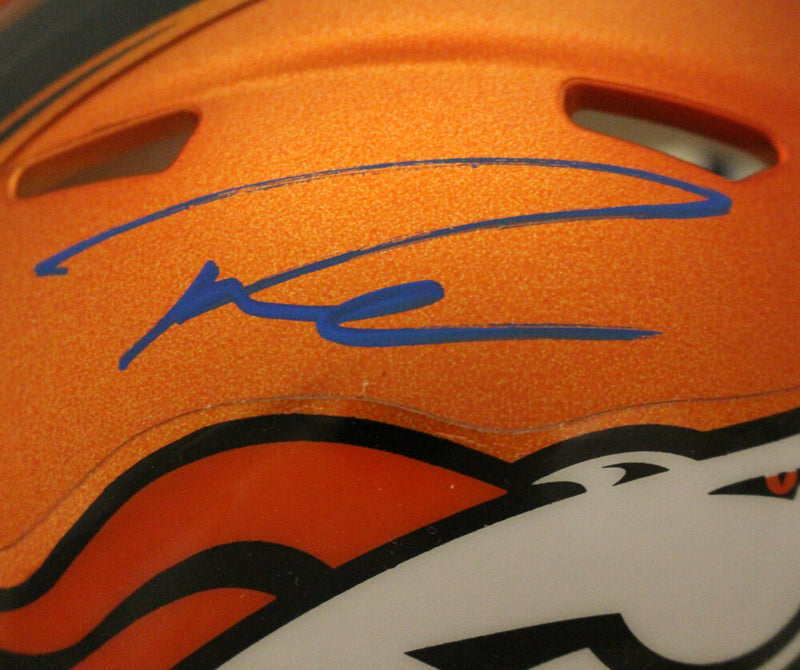 Russell Wilson Denver Broncos Blaze Speed Mini Helmet Autographed