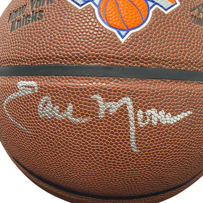 Earl Monroe Autographed New York Knicks Wilson Basketball