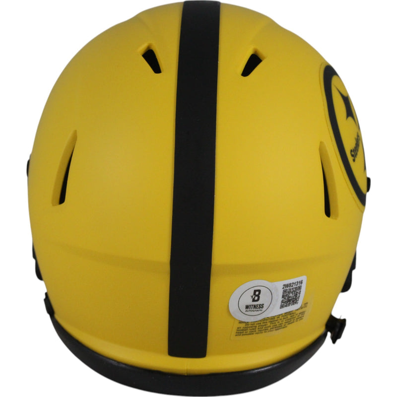 Troy Polamalu Autographed Pittsburgh Steelers Rave Mini Helmet Beckett