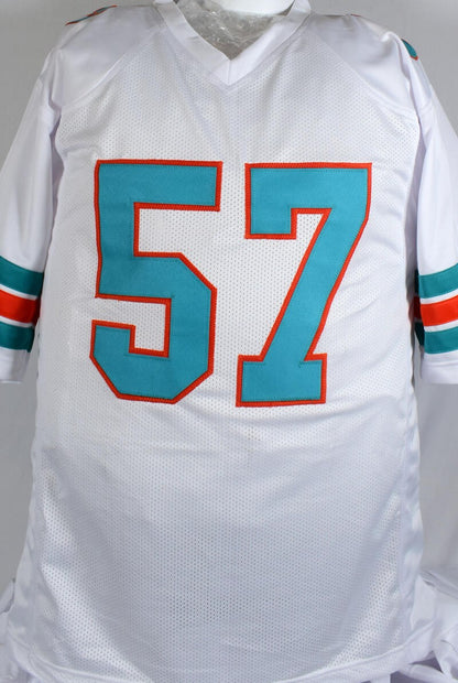 Dwight Stephenson Signed Miami Dolphins White Custom Jersey (HOF)