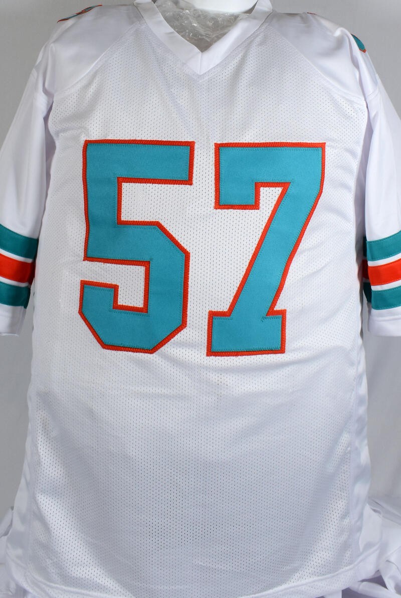 Dwight Stephenson Signed Miami Dolphins White Custom Jersey (HOF)