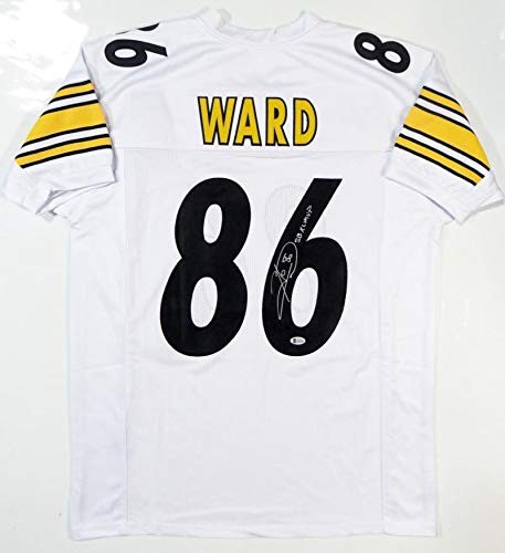 Hines Ward Signed White Custom Football Jersey SB MVP Inscription
