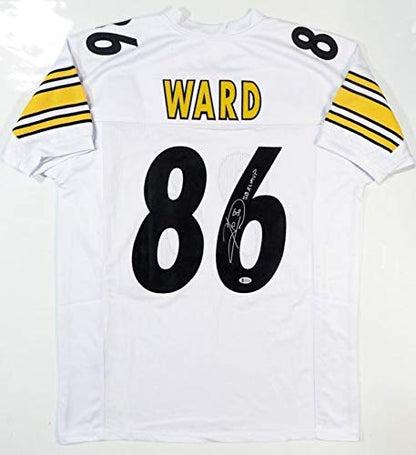Hines Ward Signed White Custom Football Jersey SB MVP Inscription