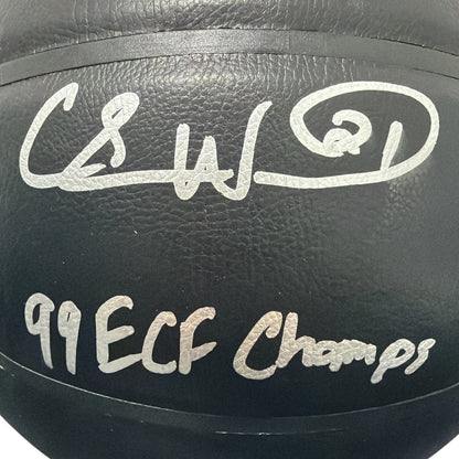 Charlie Ward Signed New York Knicks Black Wilson NBA Basketball