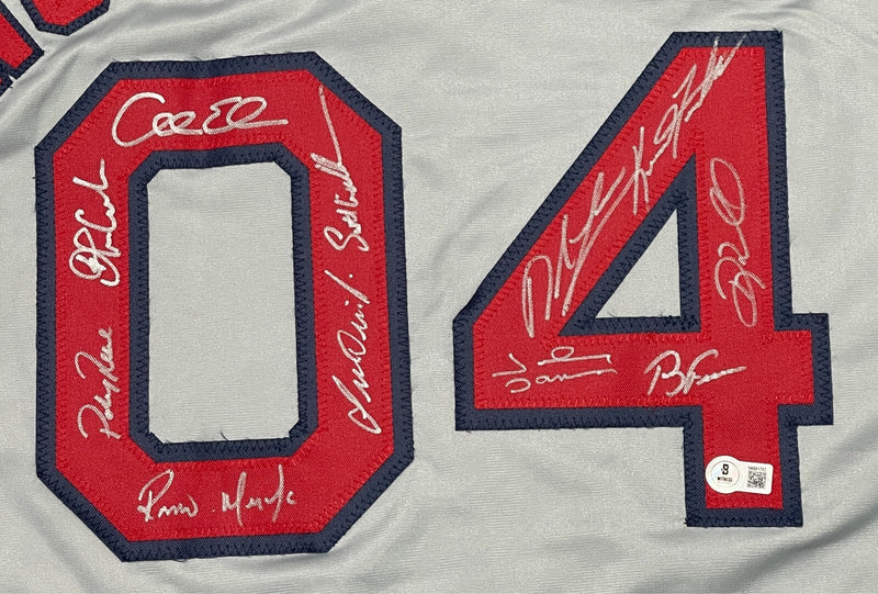 2004 Boston Red Sox Team Signed Custom Jersey (11 Signatures) BAS