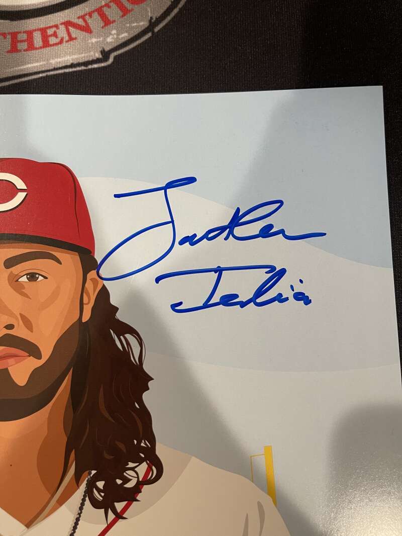 Jonathan India Signed Cincinnati Reds 11x17 Stadium Giveaway Poster PSA