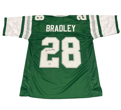 Bill Bradley Signed Philadelphia Eagles Custom Jersey (Beckett COA)