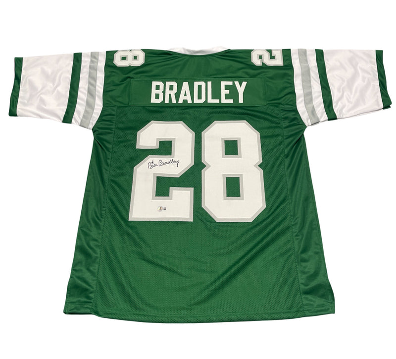 Bill Bradley Signed Philadelphia Eagles Custom Jersey (Beckett COA)