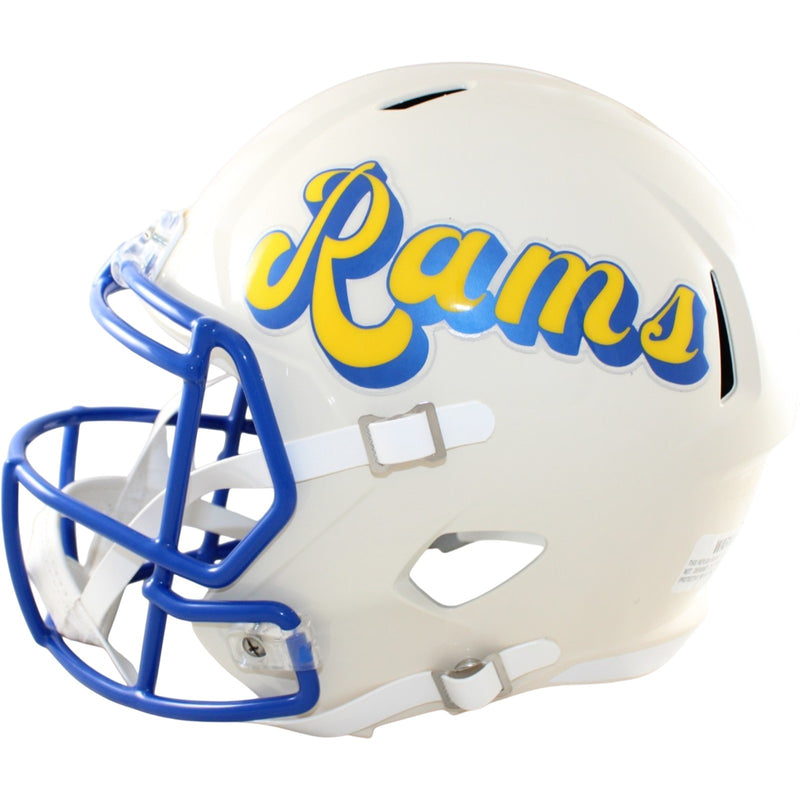 Kurt Warner, Torry Holt, Marshall Faulk & Isaac Bruce Signed Rams Proline Helmet