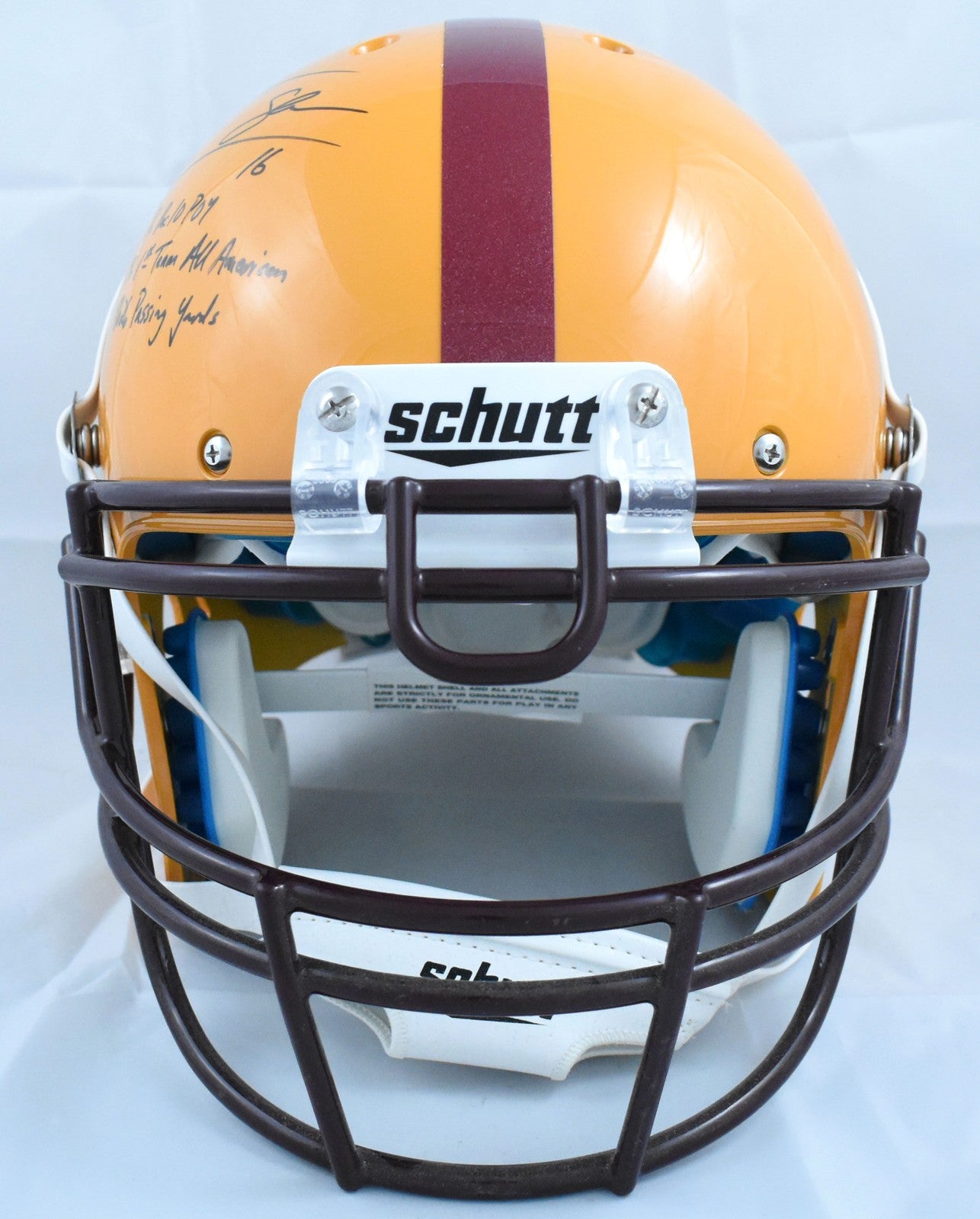 Jake Plummer Autographed Arizona State Sun Devils Full Size Helmet with Stats