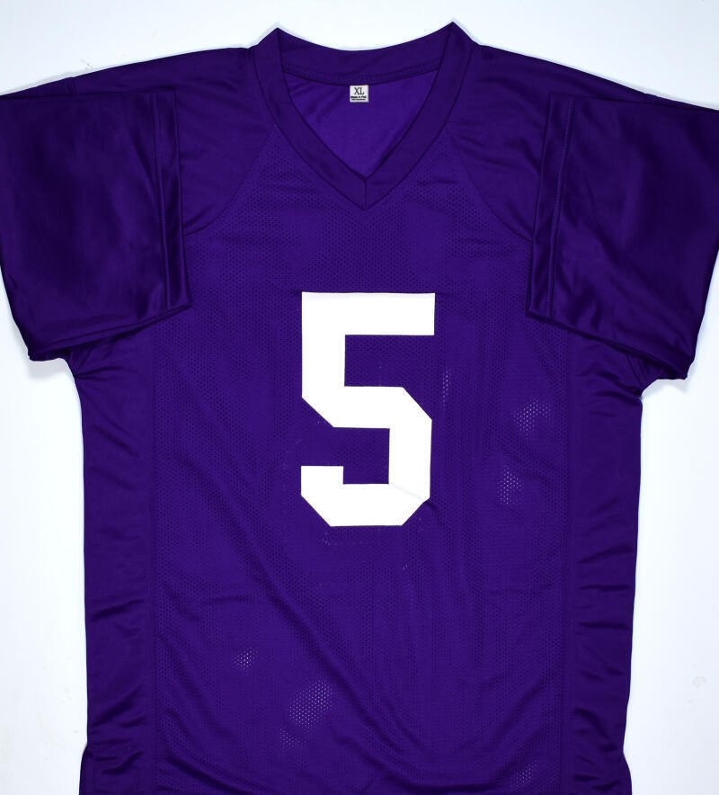 Chris Johnson Autographed Purple Custom College Style Jersey