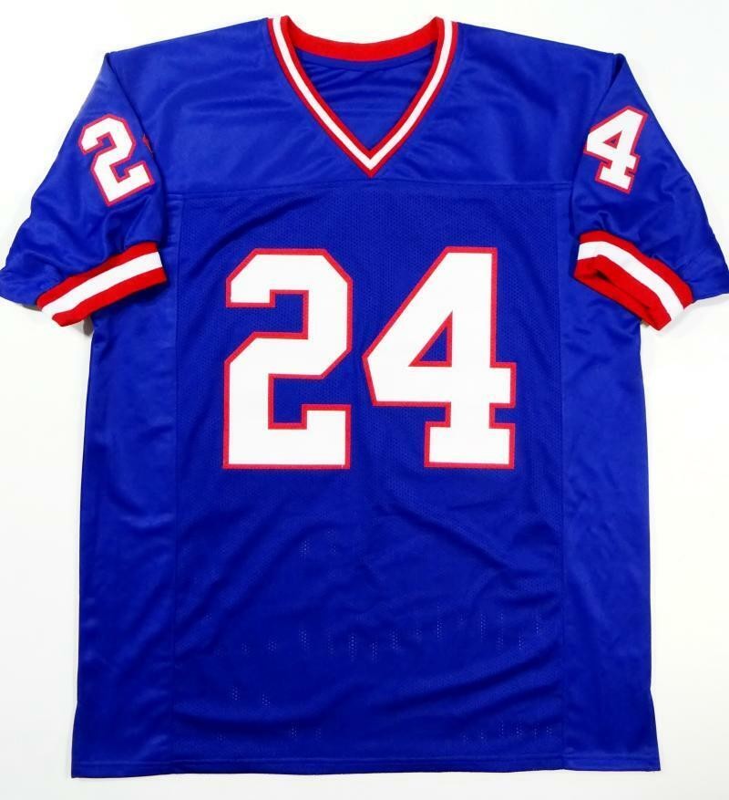 Ottis Anderson Autographed Blue Custom Football Jersey