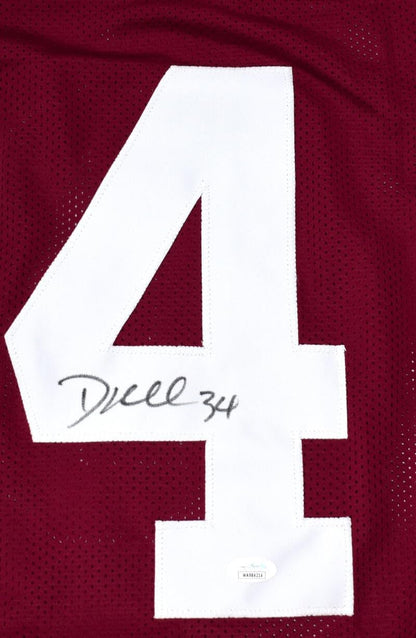 Dante Hall Signed Maroon Custom College Style Jersey