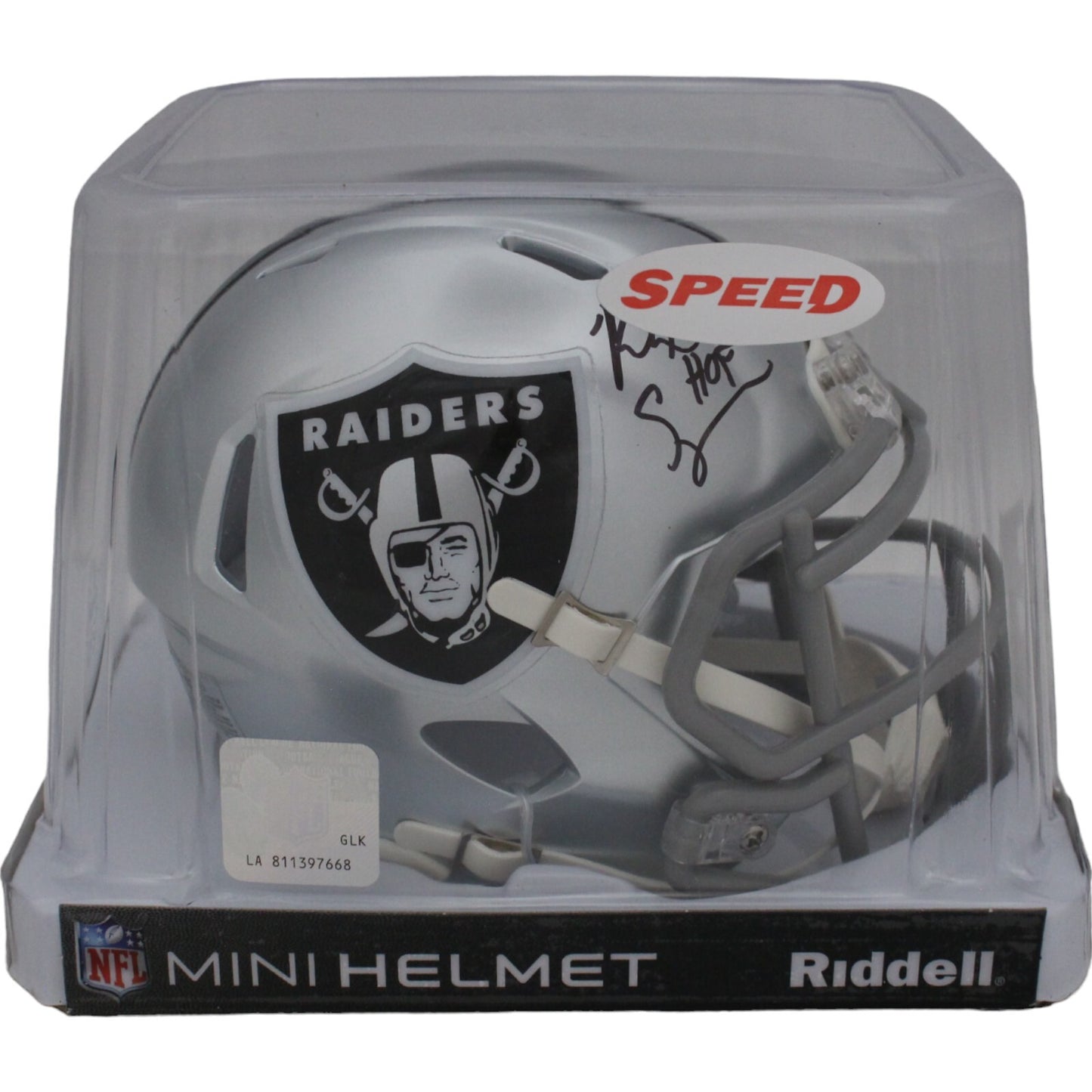 Richard Seymour Signed Las Vegas Raiders Mini Helmet (HOF Inscription)