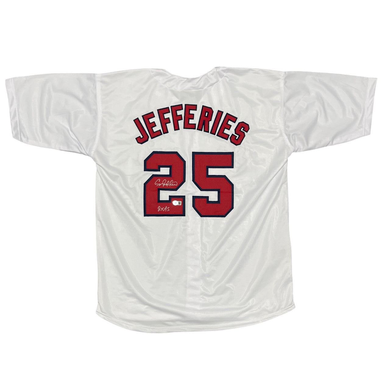 Gregg Jefferies Signed St. Louis Cardinals Custom Jersey (2x AS) BAS COA
