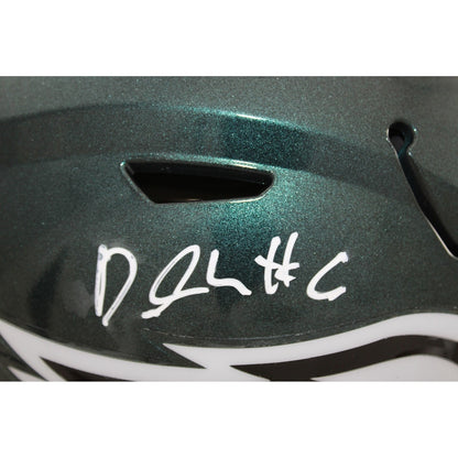 Devonta Smith Signed Philadelphia Eagles Mid-Size Helmet