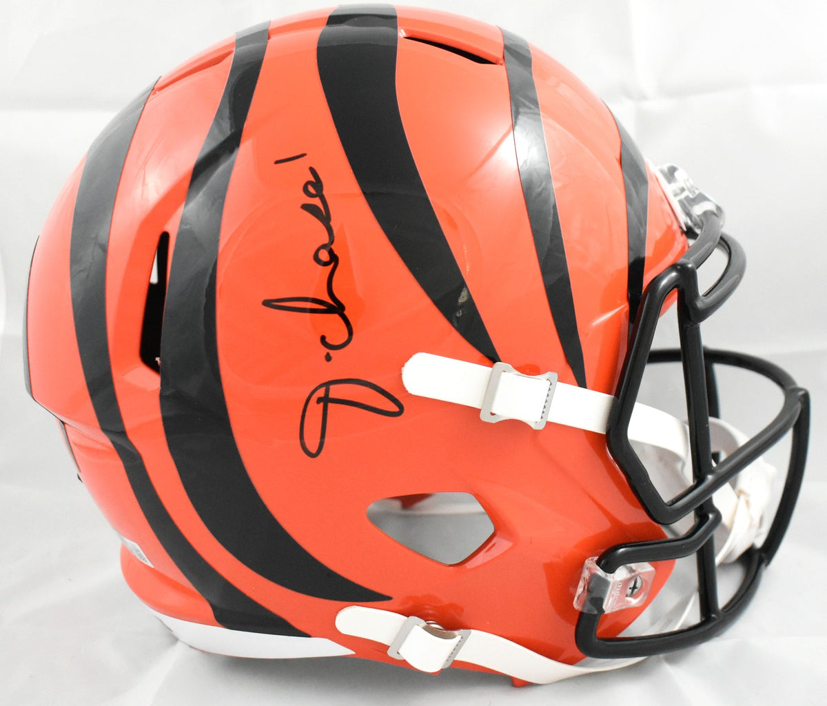 Ja'Marr Chase Autographed Cincinnati Bengals Full Size Speed Helmet