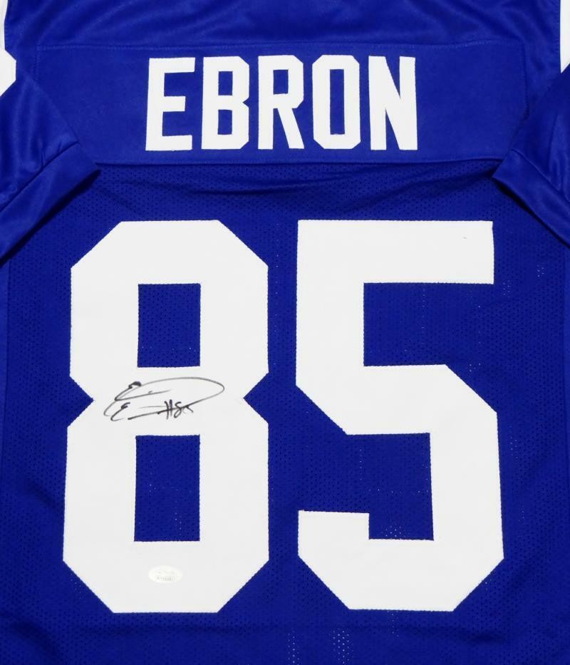Eric Ebron Autographed Blue Custom Jersey