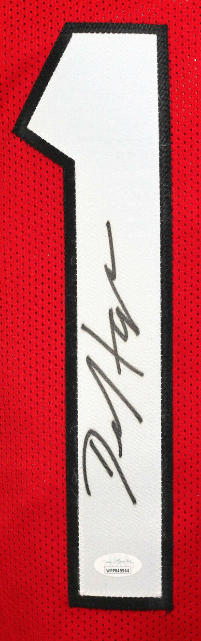 DeAndre Hopkins Signed Red Custom Football Jersey