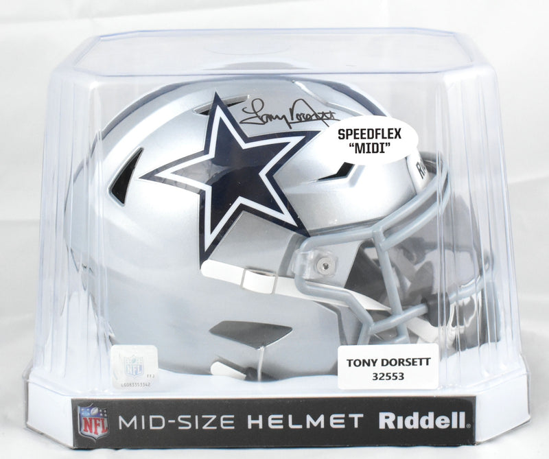 Tony Dorsett Autographed Dallas Cowboys Mid-Size SpeedFlex Helmet