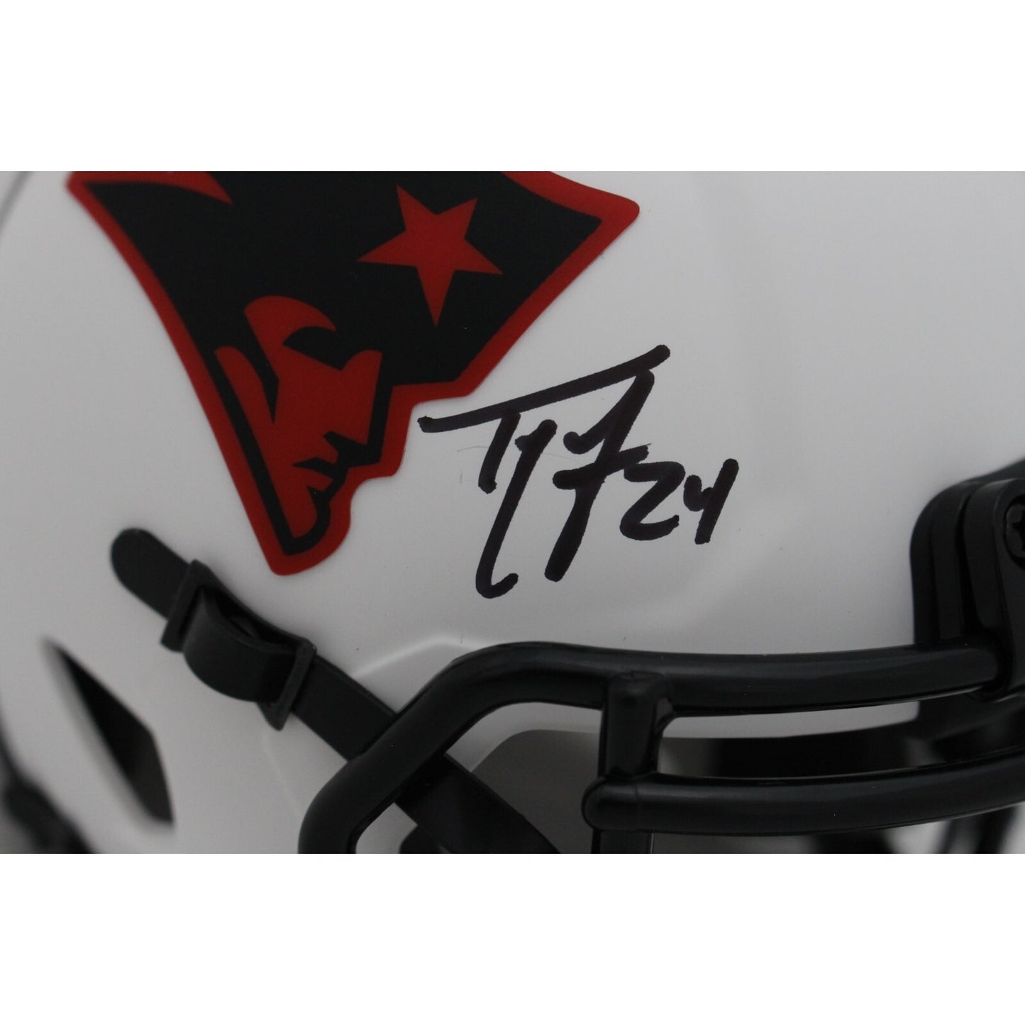 Ty Law New England Patriots Autographed Lunar Eclipse Mini Helmet